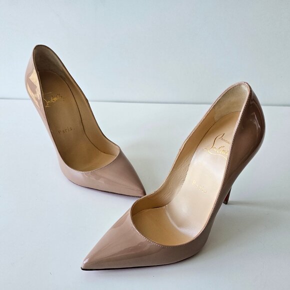 Christian Louboutin So Kate 120 Nude Patent Pumps - Picture 11 of 14
